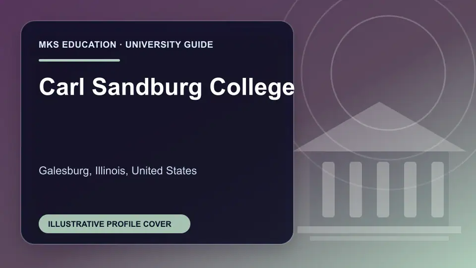 Illustrative MKS Education profile cover for Carl Sandburg College in the USA