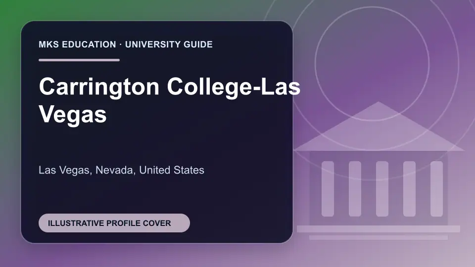 Illustrative MKS Education profile cover for Carrington College-Las Vegas in the USA