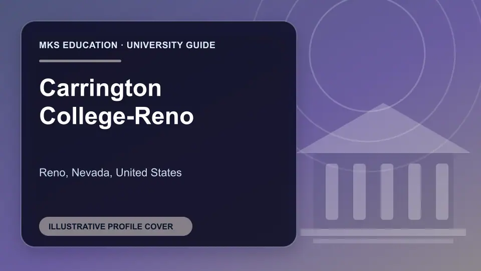 Illustrative MKS Education profile cover for Carrington College-Reno in the USA