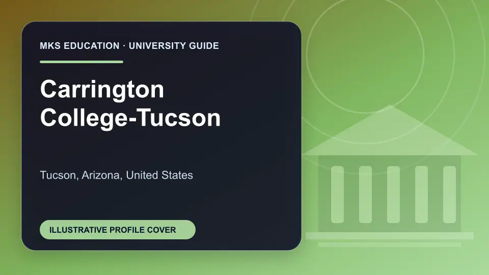 Illustrative MKS Education profile cover for Carrington College-Tucson in the USA