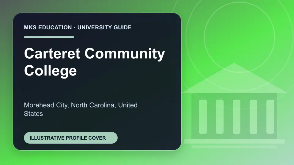Illustrative MKS Education profile cover for Carteret Community College in the USA