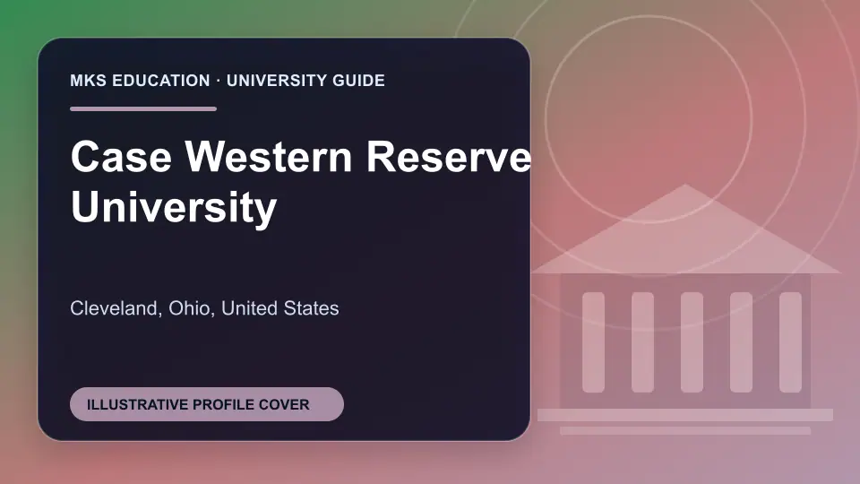Illustrative MKS Education profile cover for Case Western Reserve University in the USA
