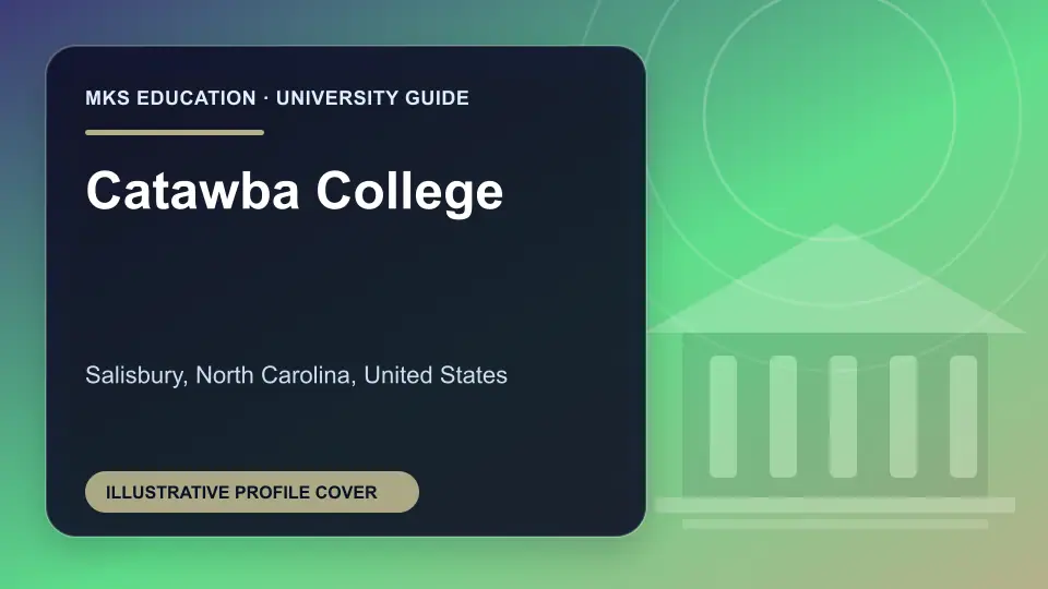 Illustrative MKS Education profile cover for Catawba College in the USA