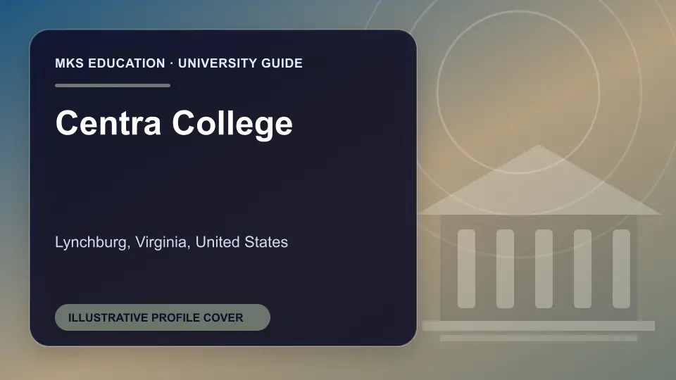 Illustrative MKS Education profile cover for Centra College in the USA