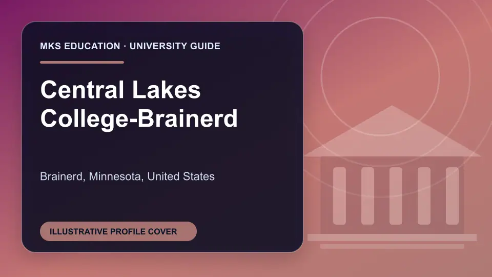 Illustrative MKS Education profile cover for Central Lakes College-Brainerd in the USA