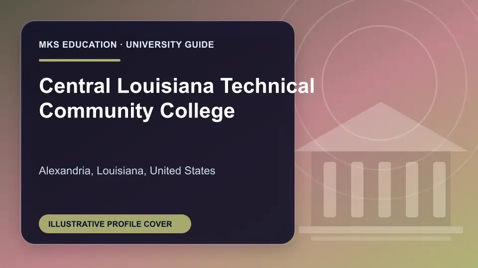 Illustrative MKS Education profile cover for Central Louisiana Technical Community College in the USA