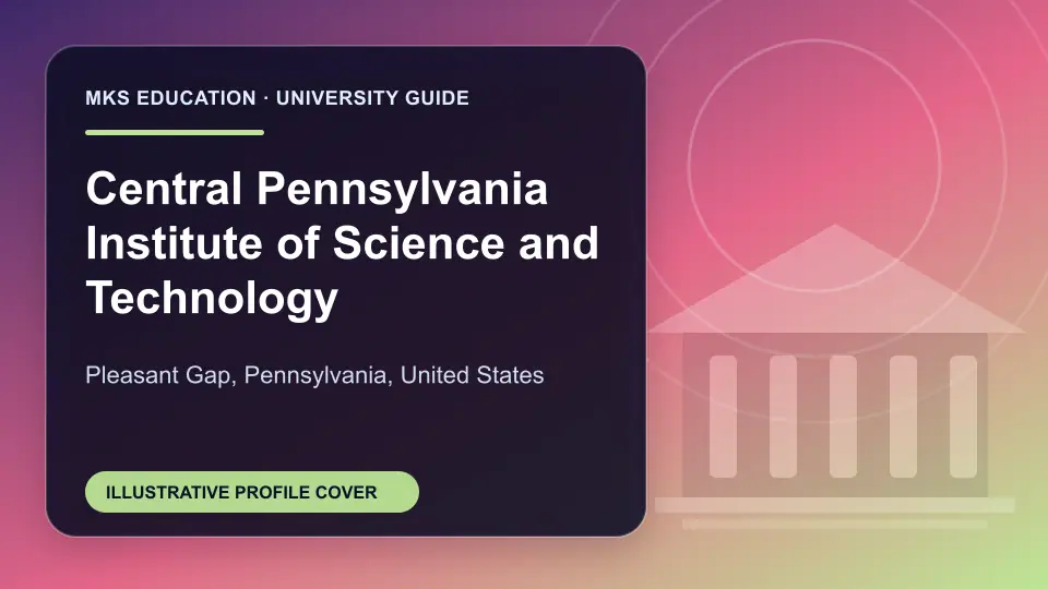 Illustrative MKS Education profile cover for Central Pennsylvania Institute of Science and Technology in the USA