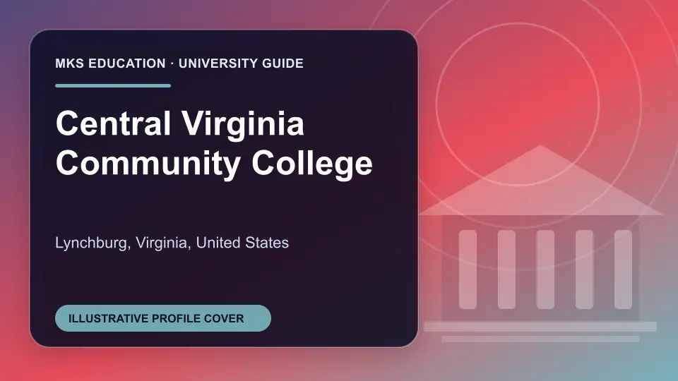 Illustrative MKS Education profile cover for Central Virginia Community College in the USA