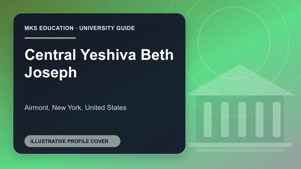 Illustrative MKS Education profile cover for Central Yeshiva Beth Joseph in the USA
