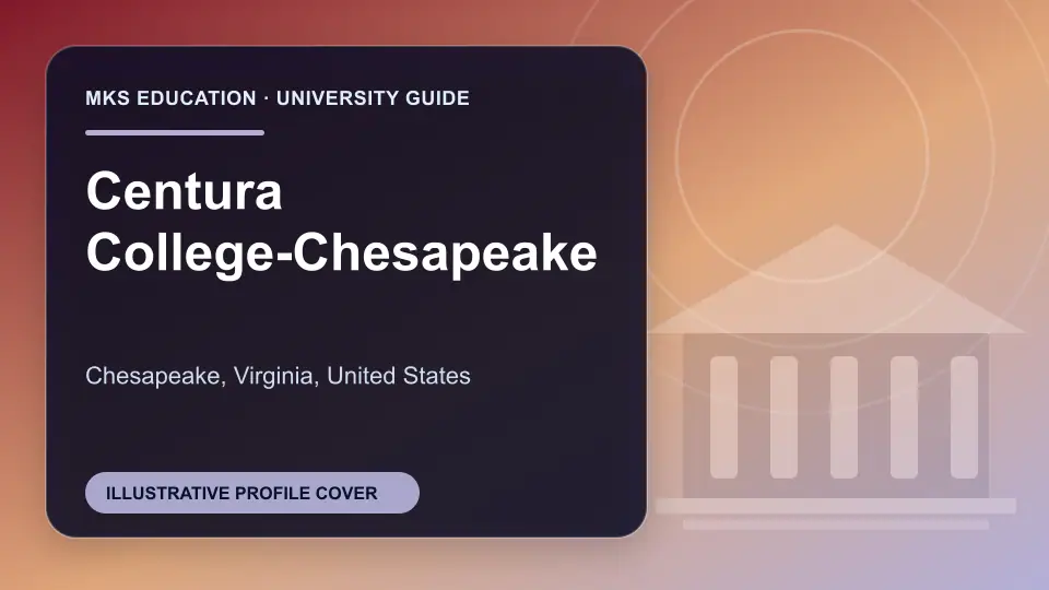 Illustrative MKS Education profile cover for Centura College-Chesapeake in the USA