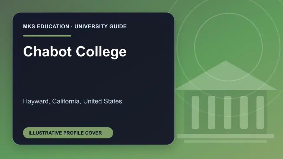 Illustrative MKS Education profile cover for Chabot College in the USA