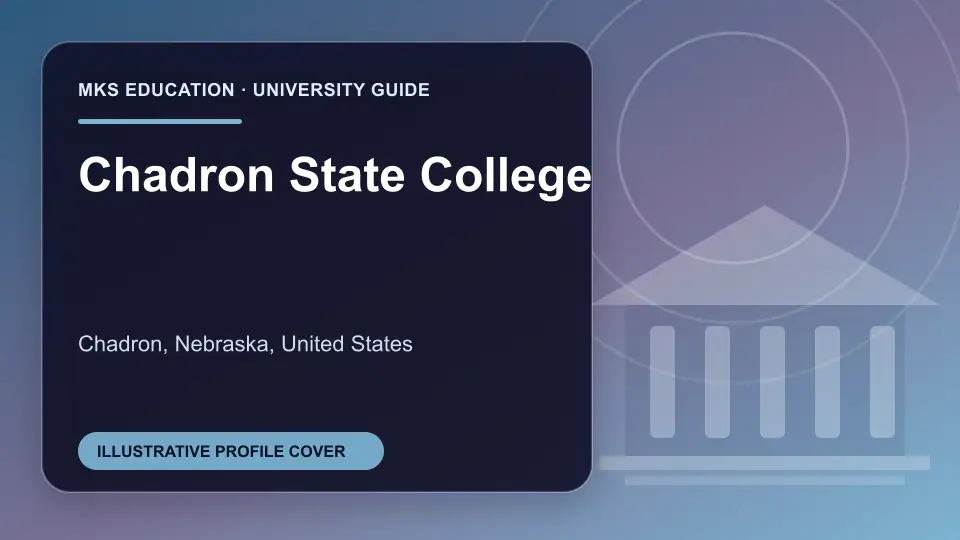 Illustrative MKS Education profile cover for Chadron State College in the USA