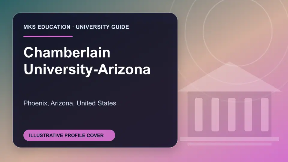 Illustrative MKS Education profile cover for Chamberlain University-Arizona in the USA