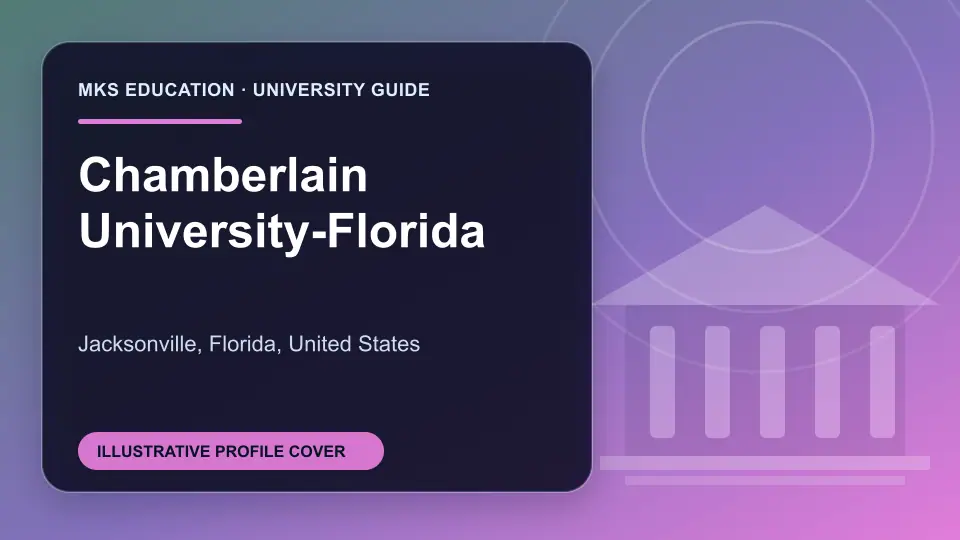 Illustrative MKS Education profile cover for Chamberlain University-Florida in the USA