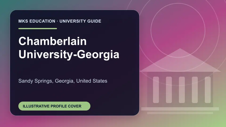 Illustrative MKS Education profile cover for Chamberlain University-Georgia in the USA