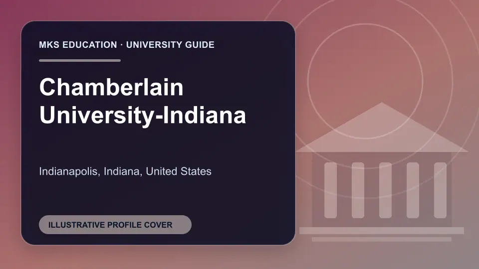 Illustrative MKS Education profile cover for Chamberlain University-Indiana in the USA