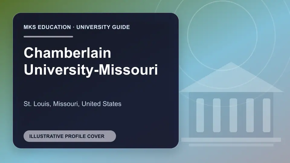Illustrative MKS Education profile cover for Chamberlain University-Missouri in the USA