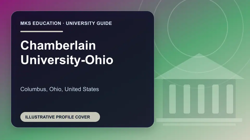 Illustrative MKS Education profile cover for Chamberlain University-Ohio in the USA