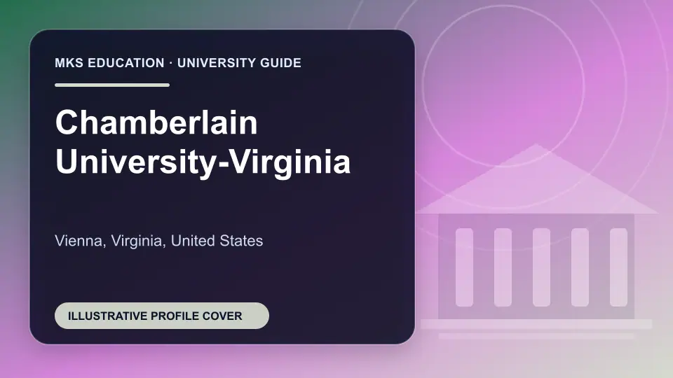 Illustrative MKS Education profile cover for Chamberlain University-Virginia in the USA
