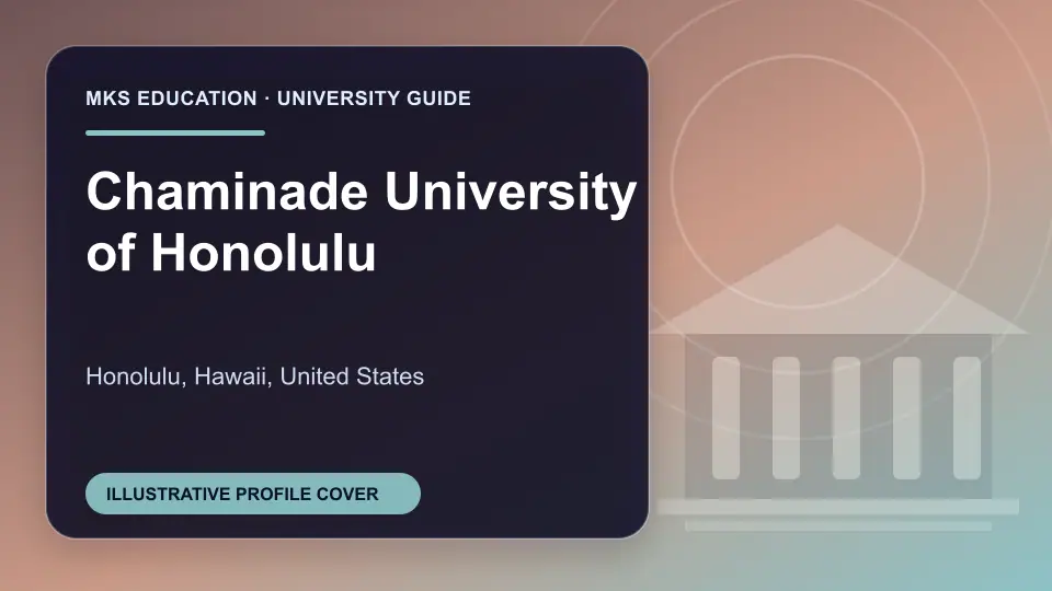 Illustrative MKS Education profile cover for Chaminade University of Honolulu in the USA