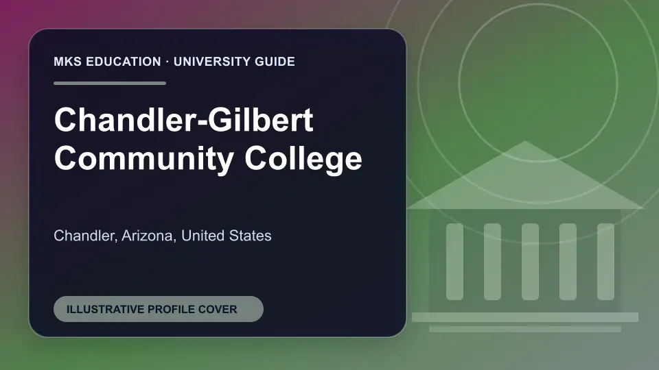 Illustrative MKS Education profile cover for Chandler-Gilbert Community College in the USA