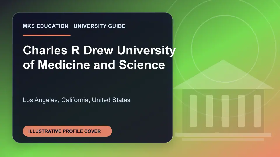 Illustrative MKS Education profile cover for Charles R Drew University of Medicine and Science in the USA