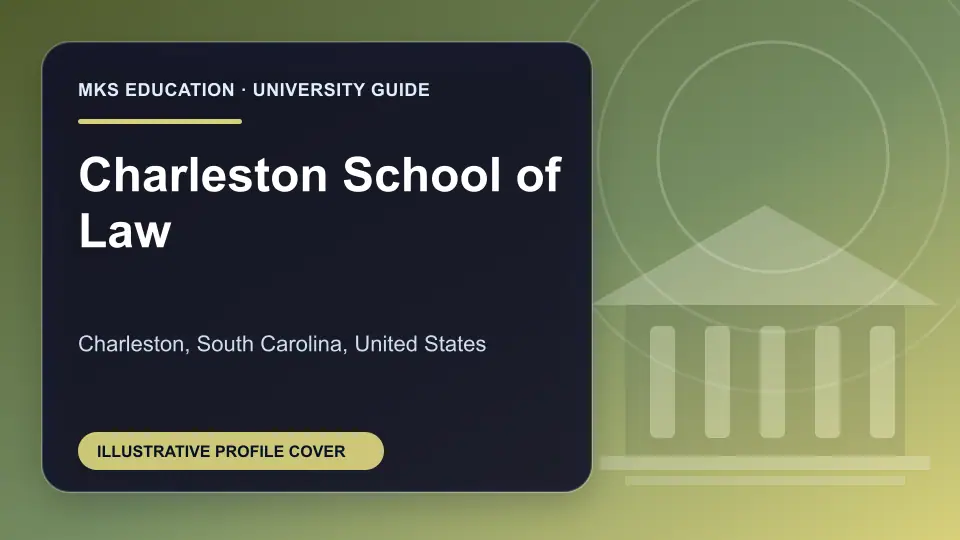 Illustrative MKS Education profile cover for Charleston School of Law in the USA