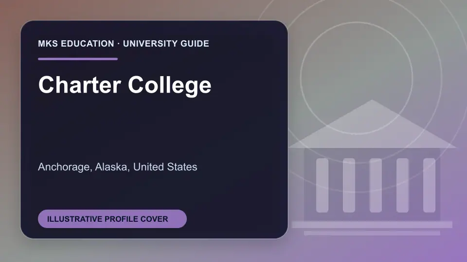 Illustrative MKS Education profile cover for Charter College in the USA