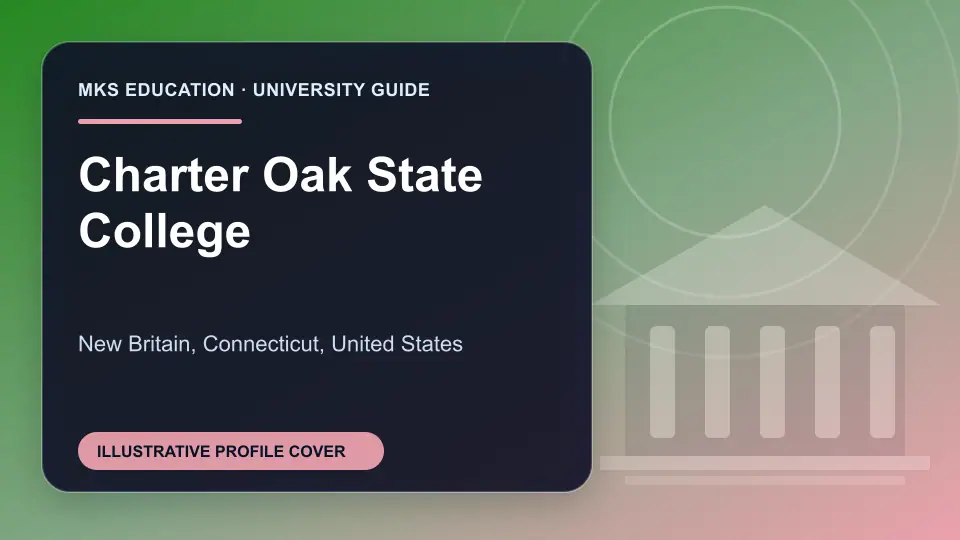 Illustrative MKS Education profile cover for Charter Oak State College in the USA