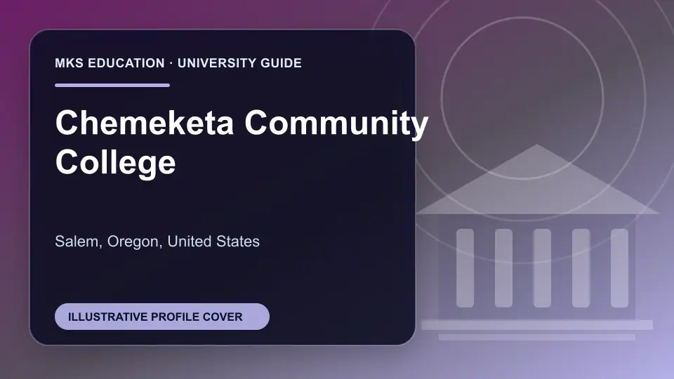 Illustrative MKS Education profile cover for Chemeketa Community College in the USA