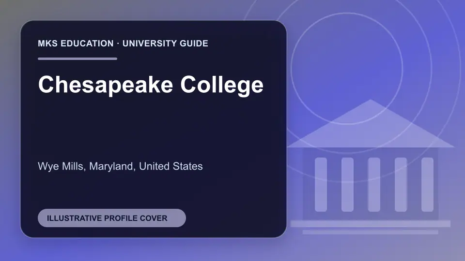 Illustrative MKS Education profile cover for Chesapeake College in the USA