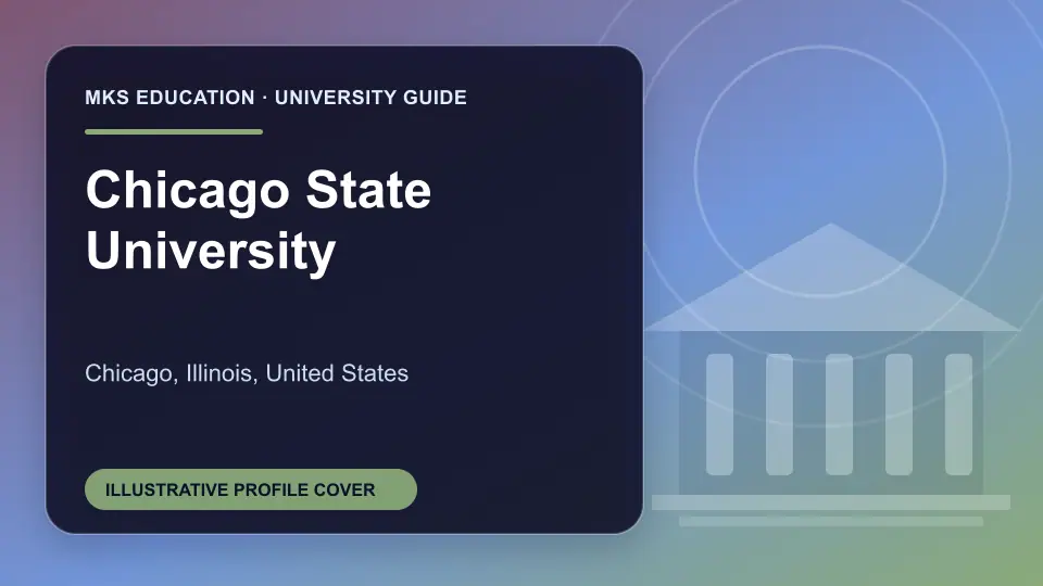 Illustrative MKS Education profile cover for Chicago State University in the USA