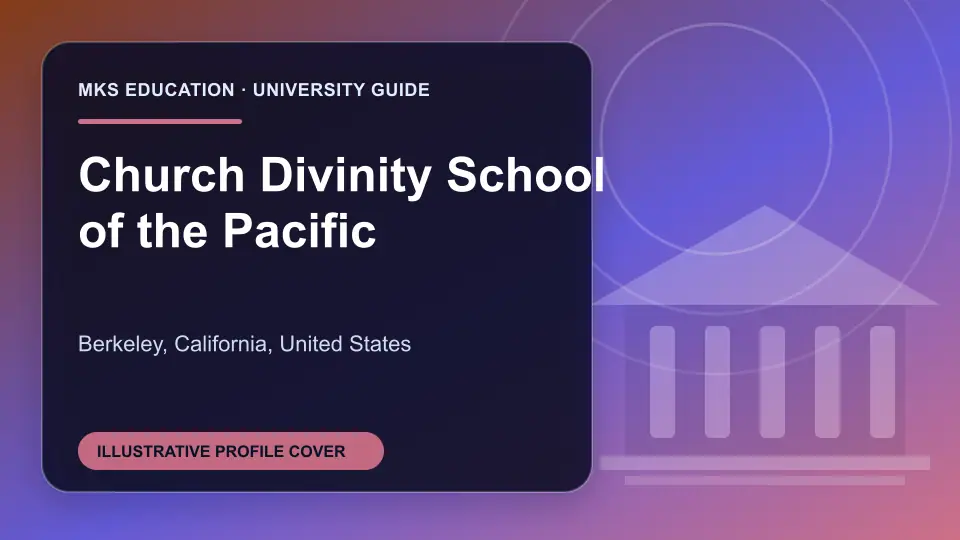 Illustrative MKS Education profile cover for Church Divinity School of the Pacific in the USA