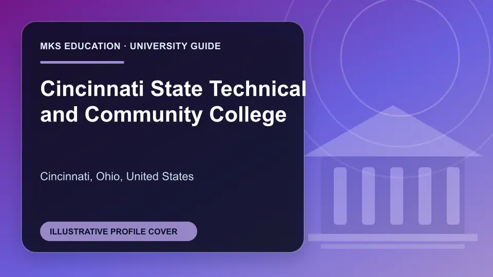 Illustrative MKS Education profile cover for Cincinnati State Technical and Community College in the USA