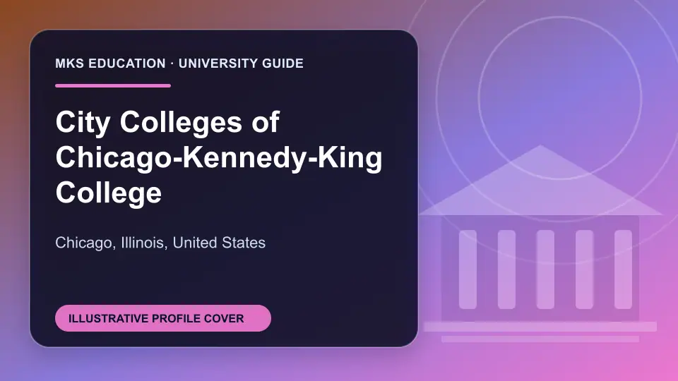 Illustrative MKS Education profile cover for City Colleges of Chicago-Kennedy-King College in the USA