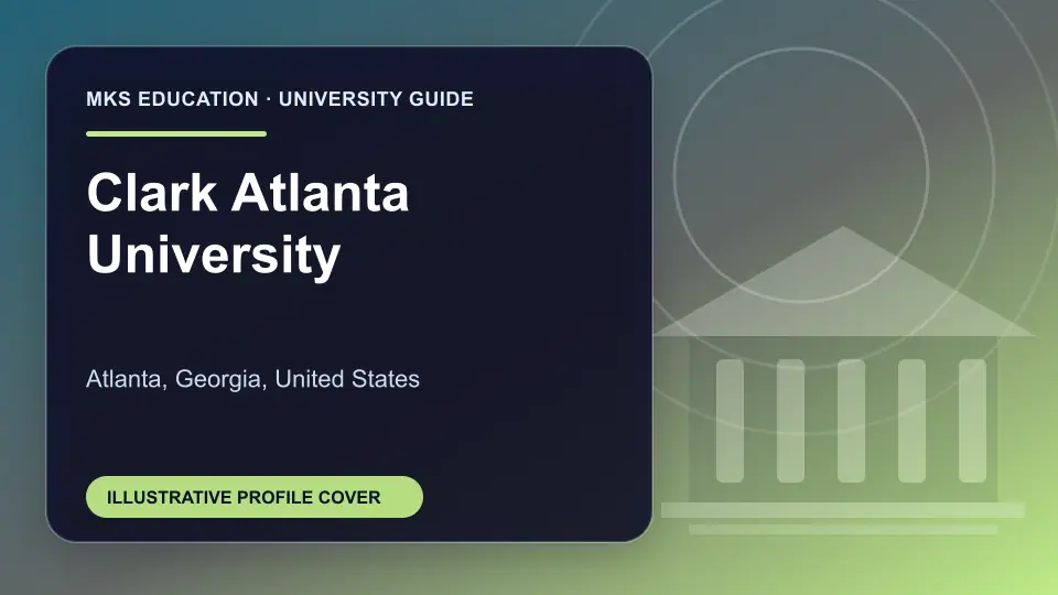 Illustrative MKS Education profile cover for Clark Atlanta University in the USA