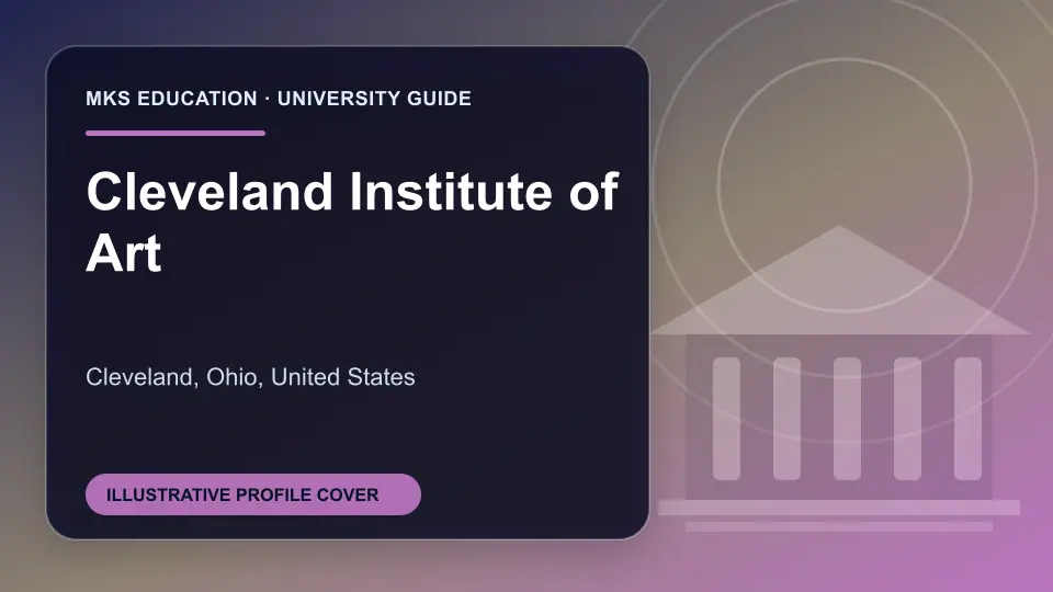 Illustrative MKS Education profile cover for Cleveland Institute of Art in the USA