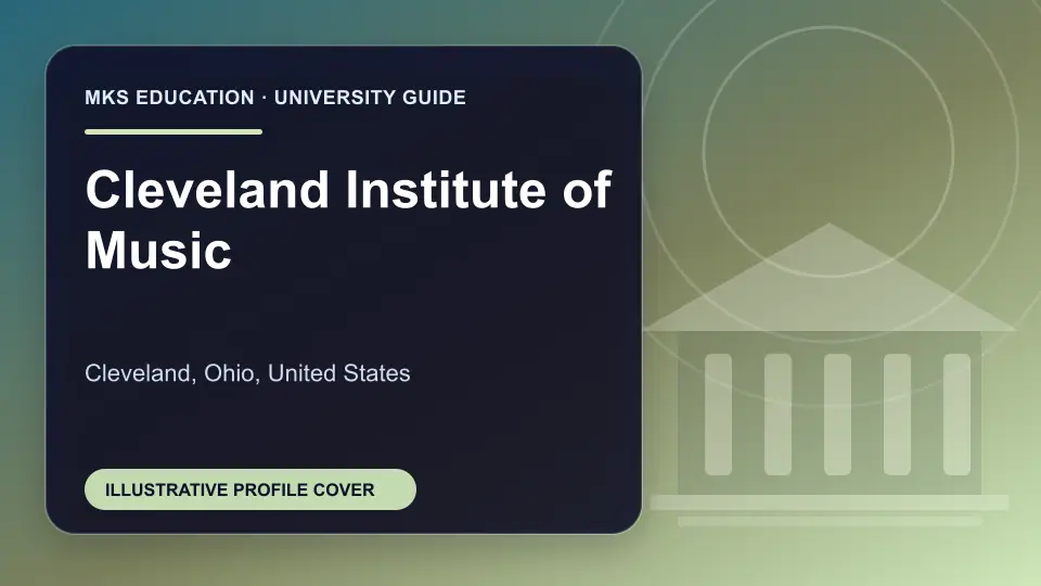Illustrative MKS Education profile cover for Cleveland Institute of Music in the USA
