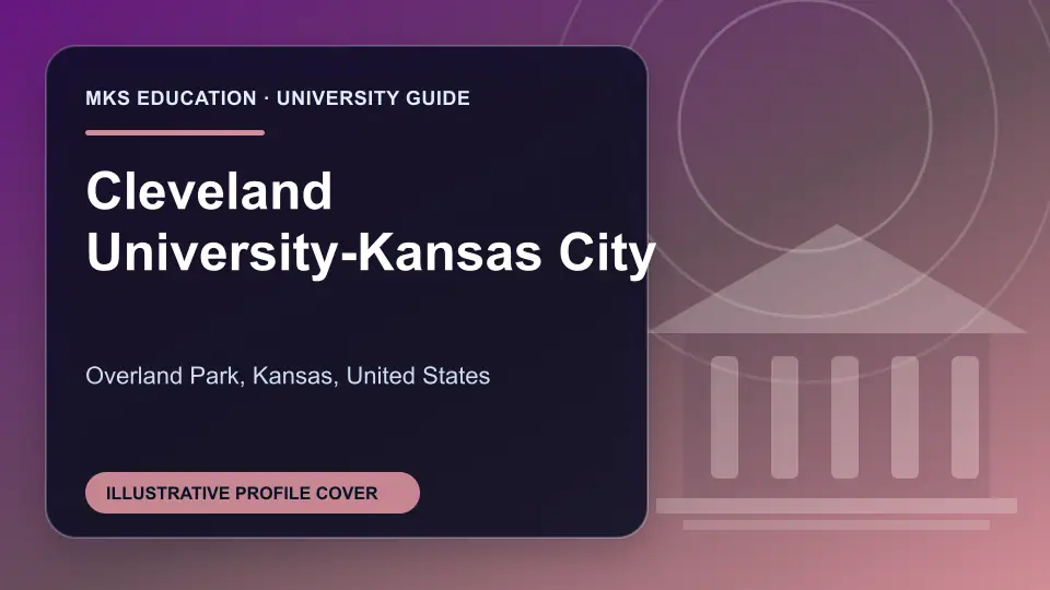 Illustrative MKS Education profile cover for Cleveland University-Kansas City in the USA