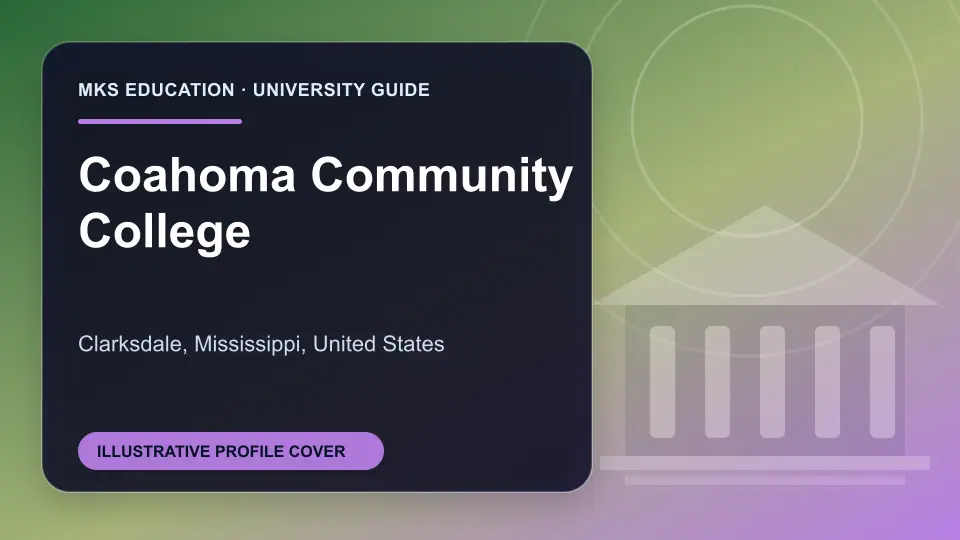 Illustrative MKS Education profile cover for Coahoma Community College in the USA