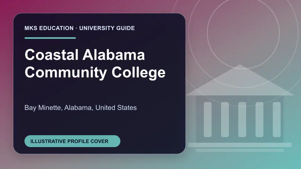 Illustrative MKS Education profile cover for Coastal Alabama Community College in the USA