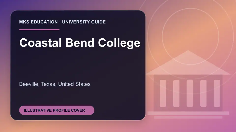 Illustrative MKS Education profile cover for Coastal Bend College in the USA