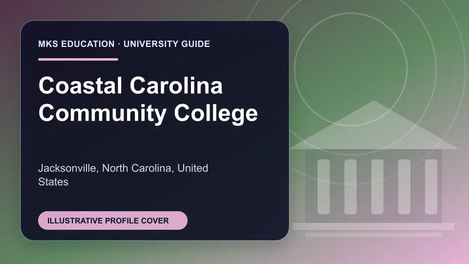 Illustrative MKS Education profile cover for Coastal Carolina Community College in the USA