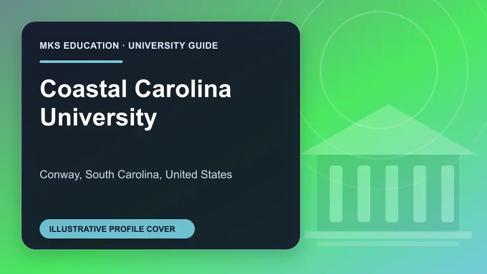 Illustrative MKS Education profile cover for Coastal Carolina University in the USA