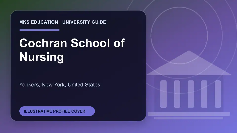 Illustrative MKS Education profile cover for Cochran School of Nursing in the USA