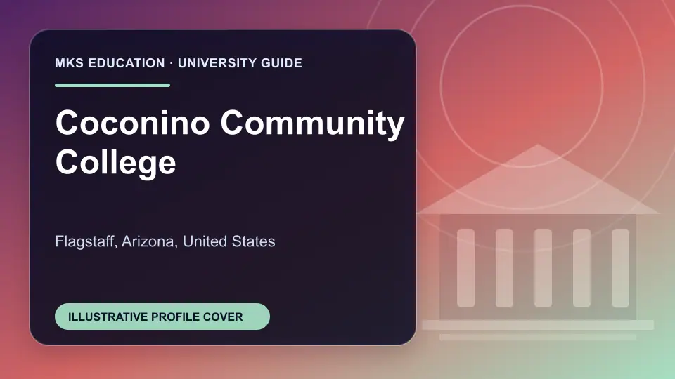 Illustrative MKS Education profile cover for Coconino Community College in the USA