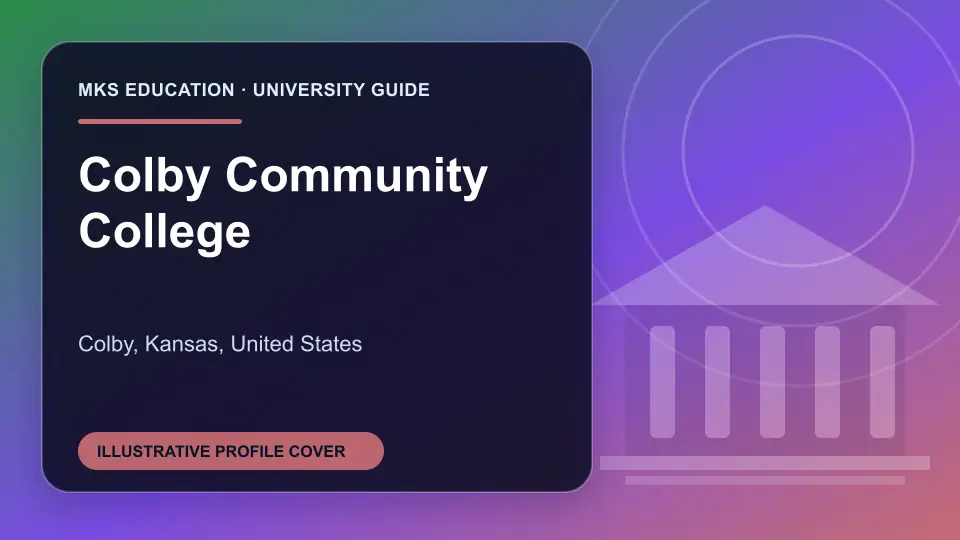 Illustrative MKS Education profile cover for Colby Community College in the USA
