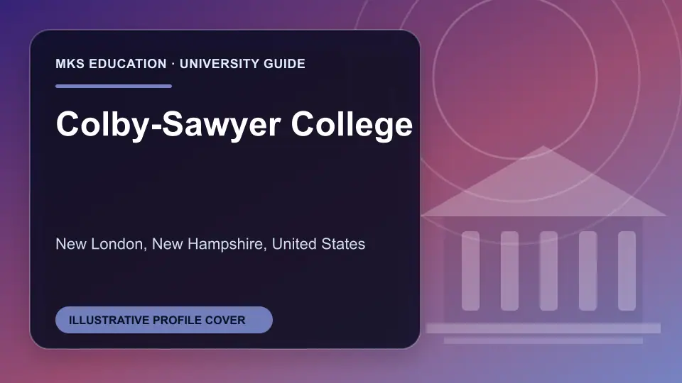 Illustrative MKS Education profile cover for Colby-Sawyer College in the USA