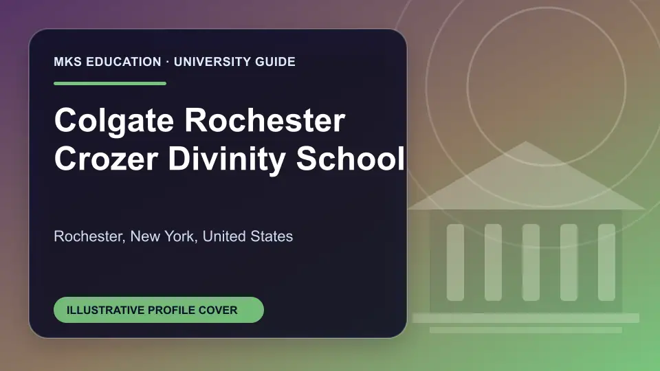 Illustrative MKS Education profile cover for Colgate Rochester Crozer Divinity School in the USA