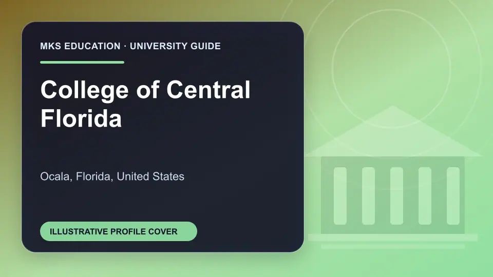 Illustrative MKS Education profile cover for College of Central Florida in the USA